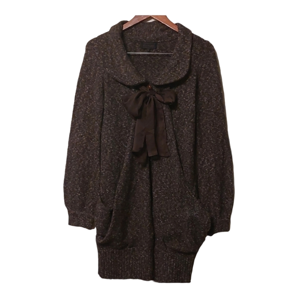 Harmonic Wool Blend Long sweater duster Cardigan